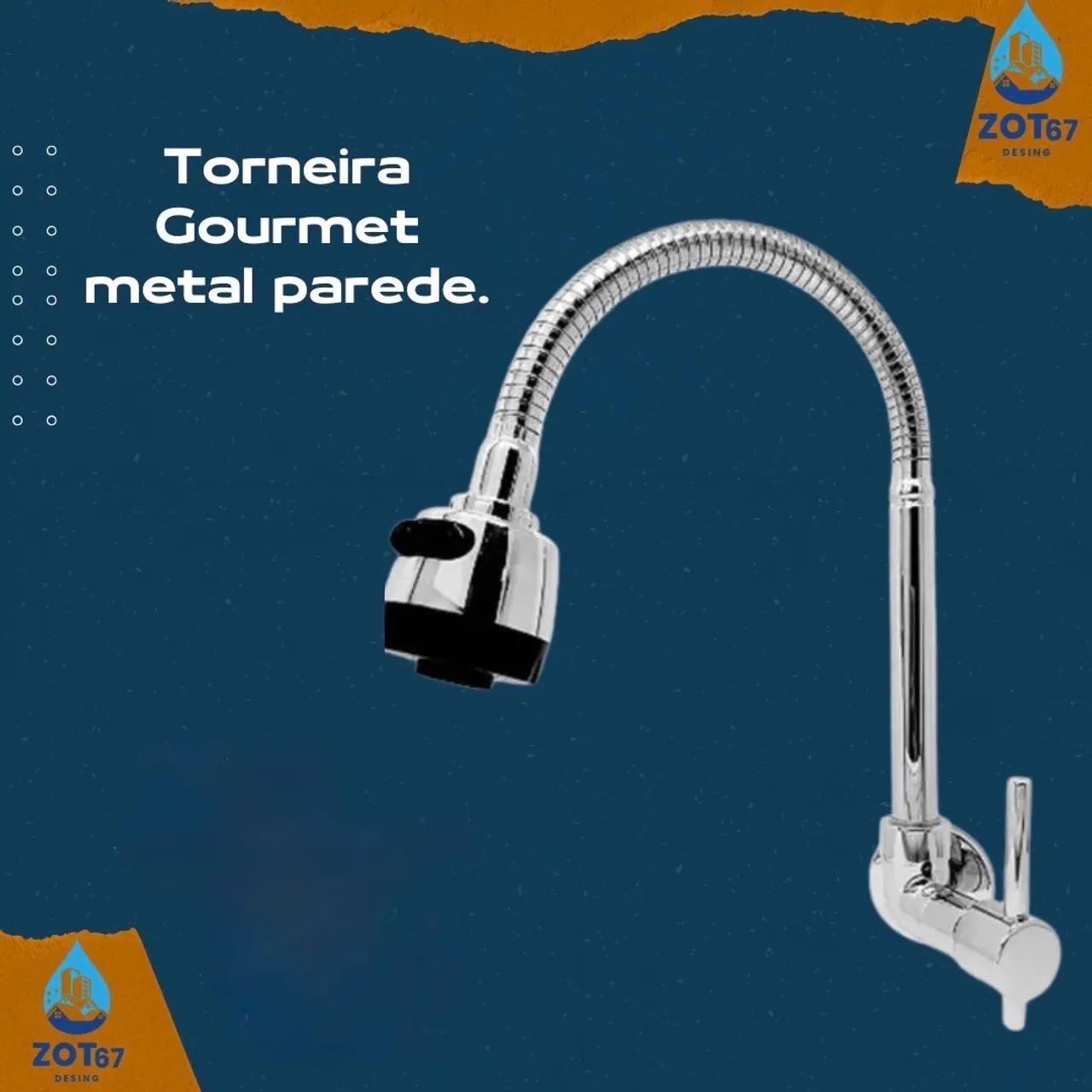 Torneira Gourmet Flexível Metal - Foto 3