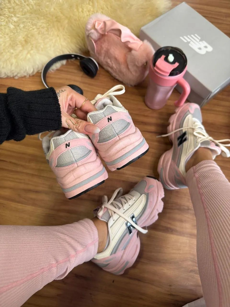 Tênis New Balance 1000 - Rosa e Branco - Foto 4