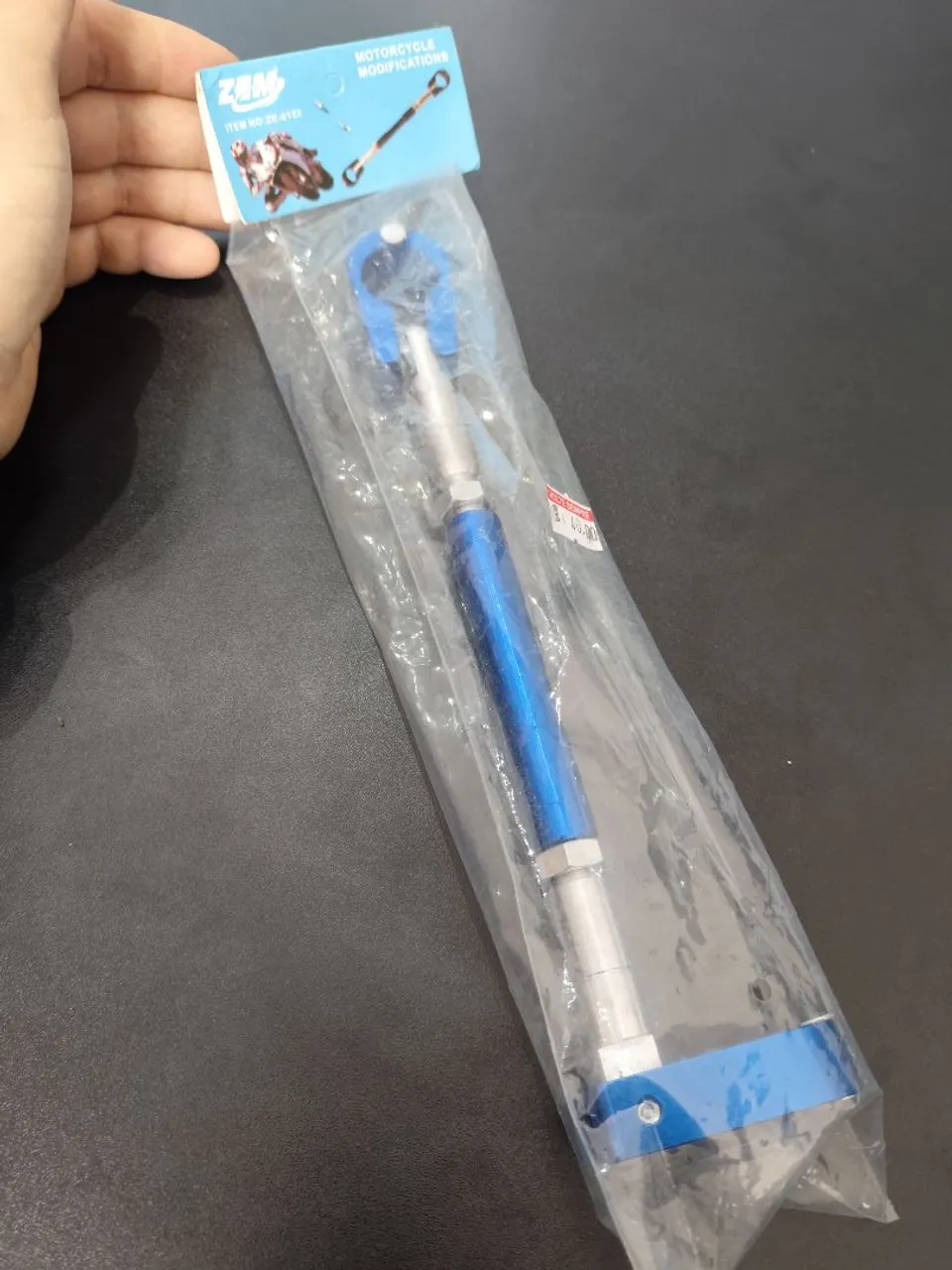 Suporte barra para guidão para moto azul
