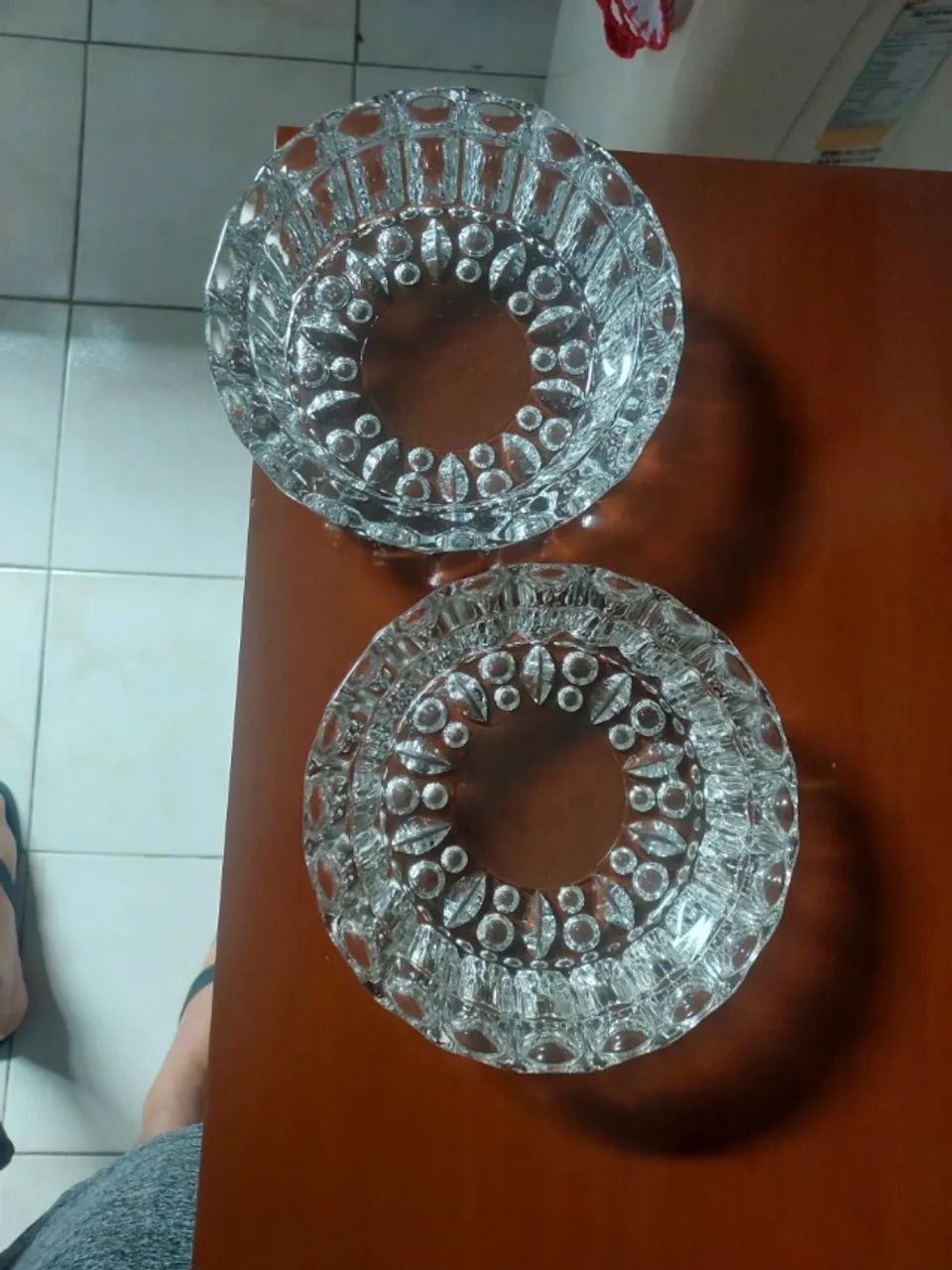 Cinzeiro de cristal antigo 