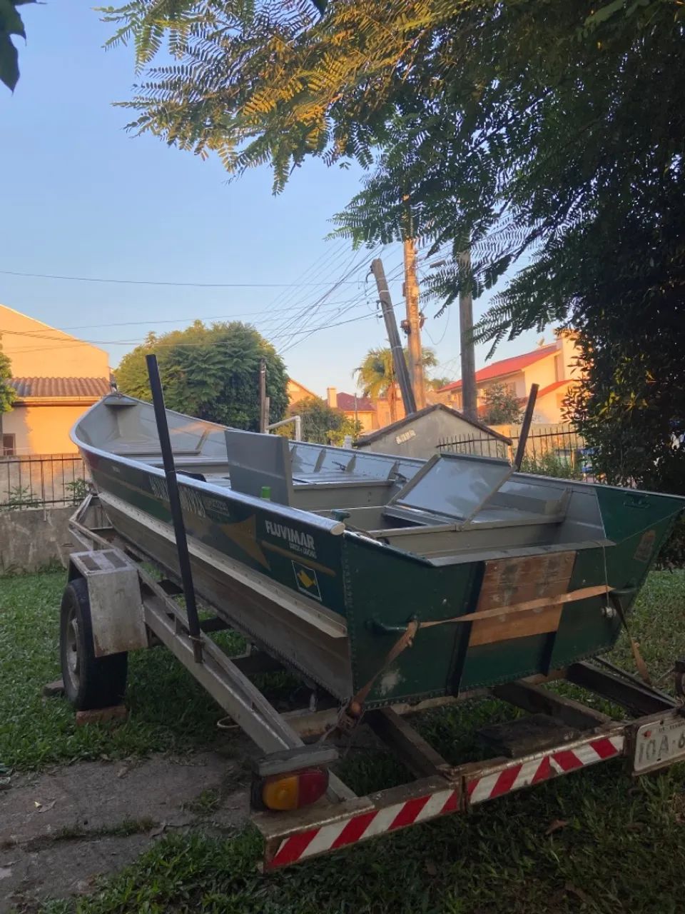 Barco de alumínio FluviMar 5metros + MOTOR 15/18 MERCURY + carretão 