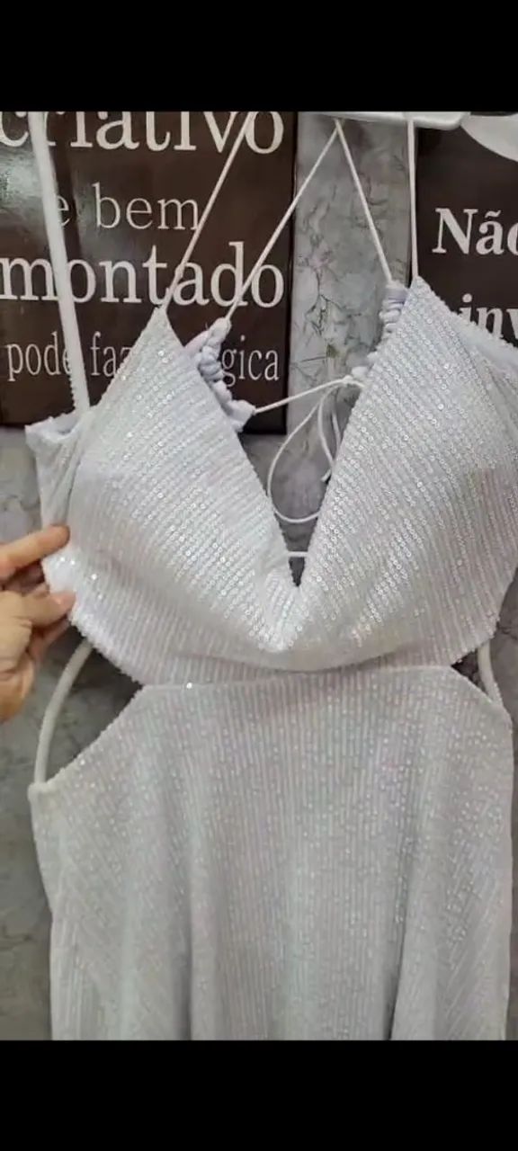 Vestido Feminino Branco com Detalhes - Foto 2
