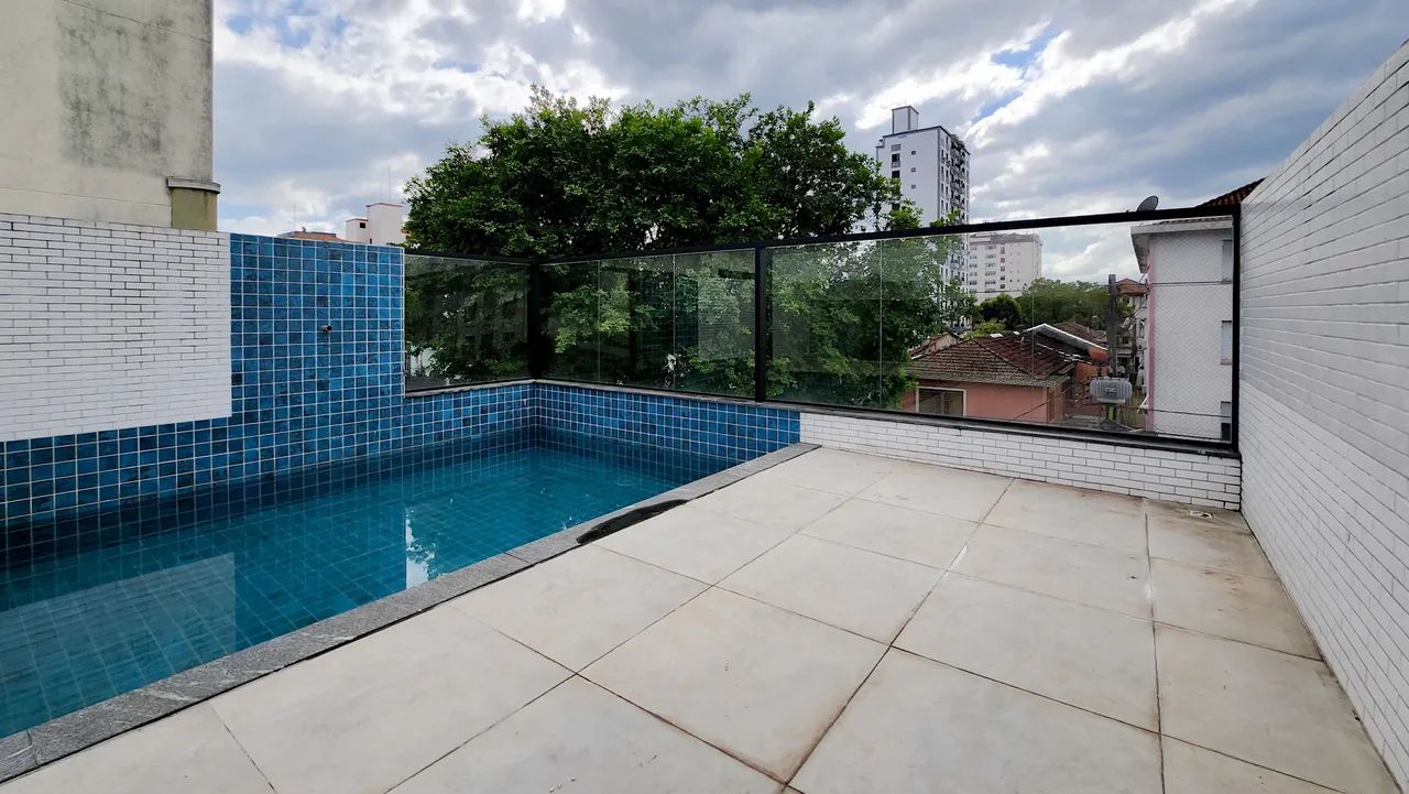 Casa sobreposta alta a venda com 4 suítes, piscina e churrasqueira no Boqueirão em Santos - Foto 5