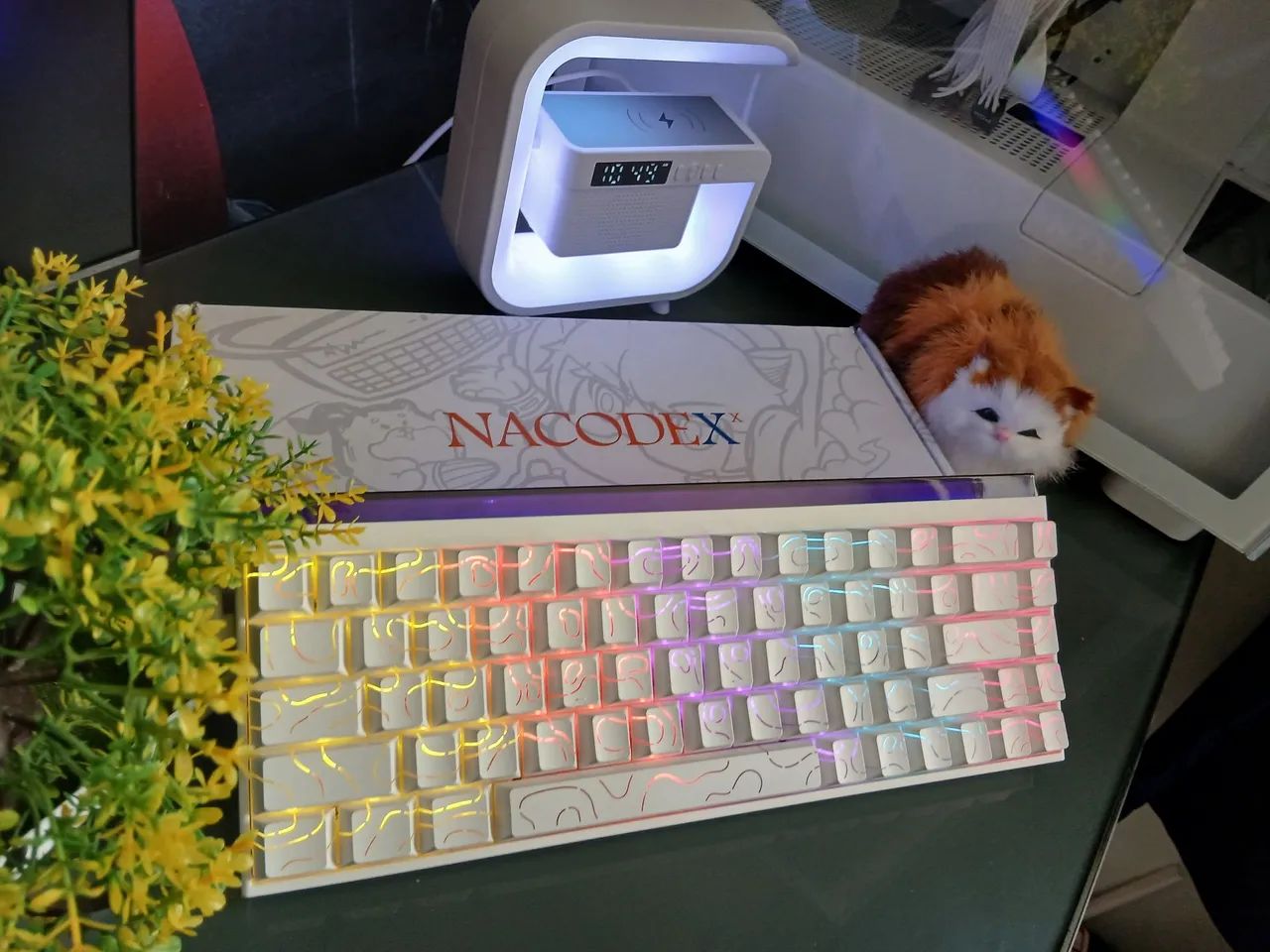 Teclado mecânico Ajazz NK68 RGB Switch red - NOVO