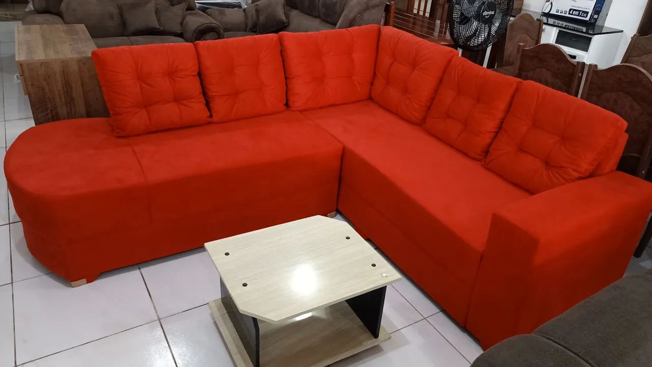 Sofá de Canto Vermelho-Novo com Entrega Grátis!!! - Foto 2
