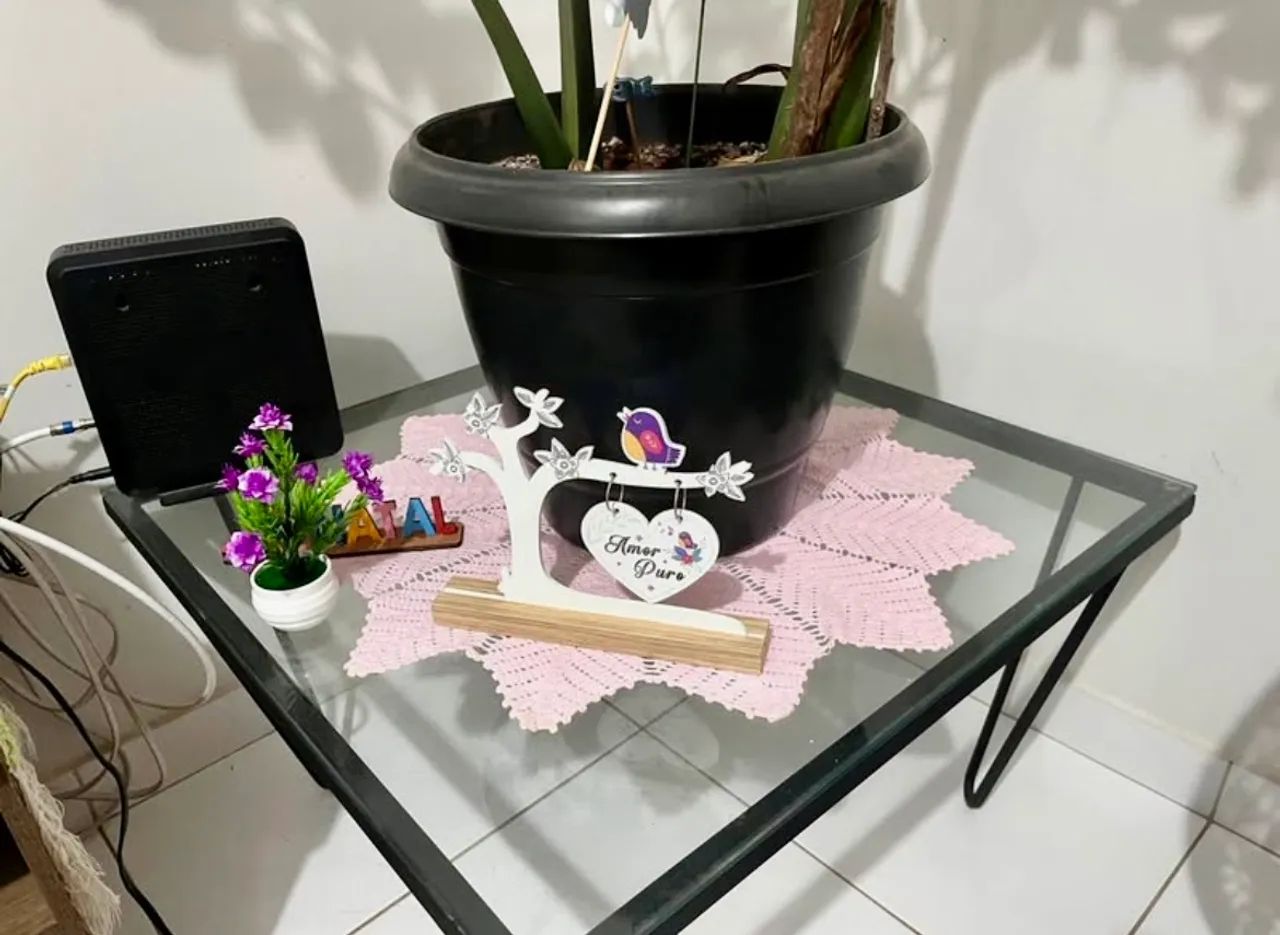 Mesa de Centro com Tampo de Vidro - Foto 2