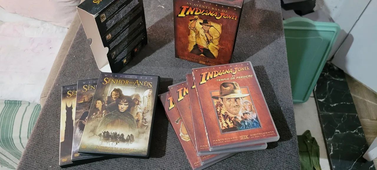 Lote de DVDs - Indiana Jones e Senhoor dos Anéis