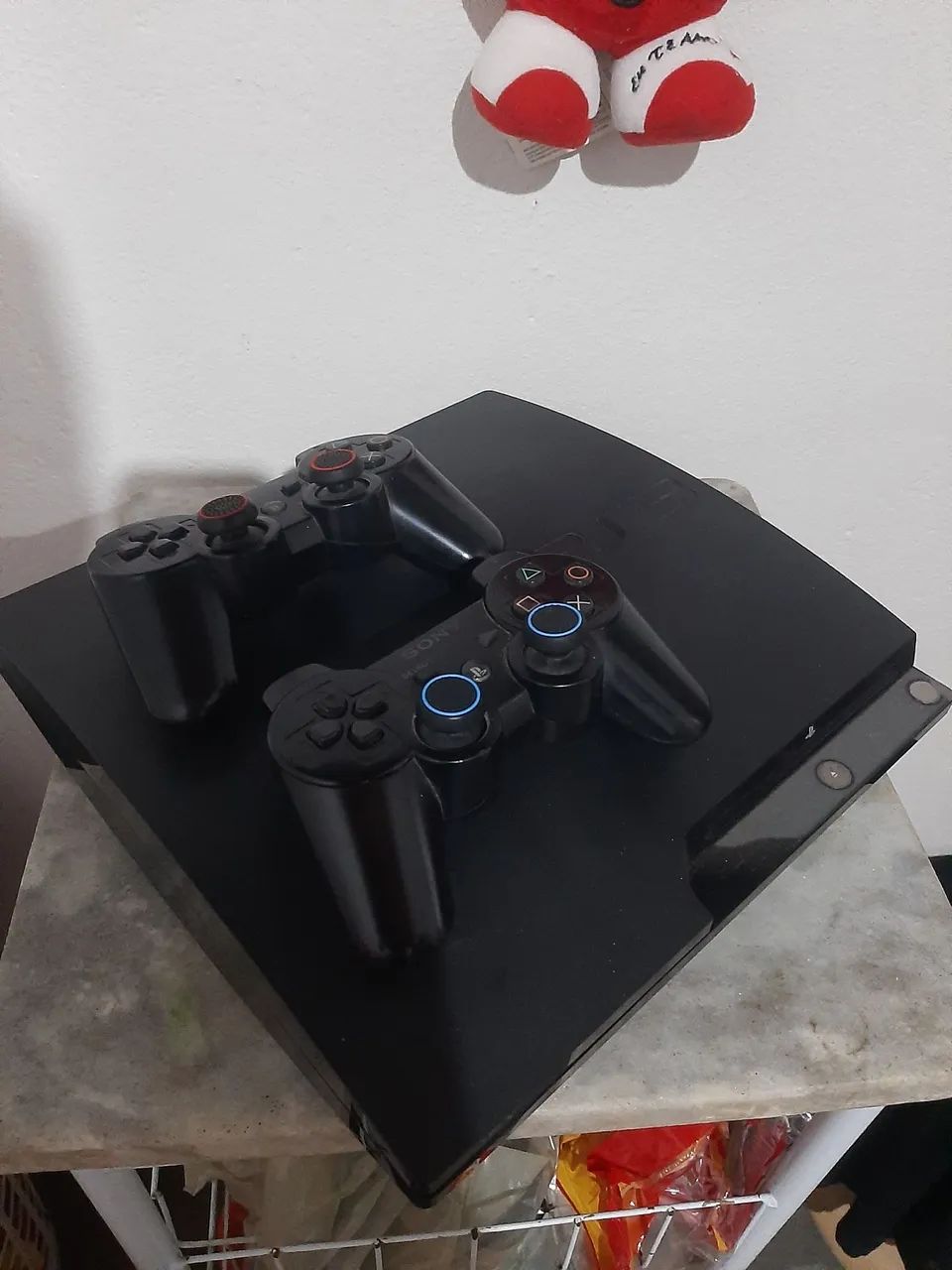 PS3 Slim com 2 controles - Foto 2