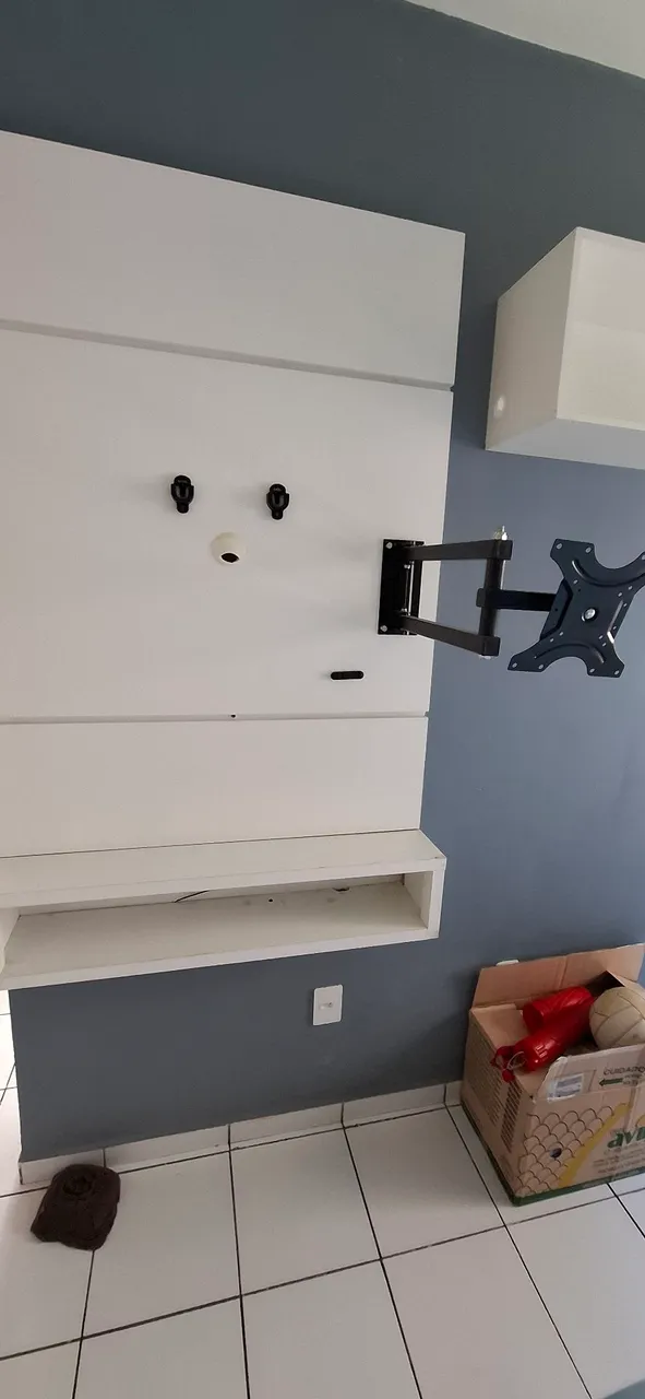 Painel para TV Branco com Prateleira para Tav de até 50"