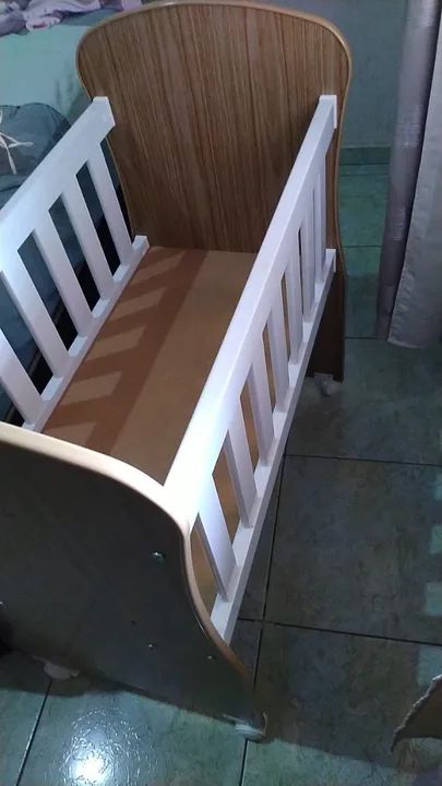 Mini Berço Com Suporte Mosquiteiro Com Rodas - Foto 5