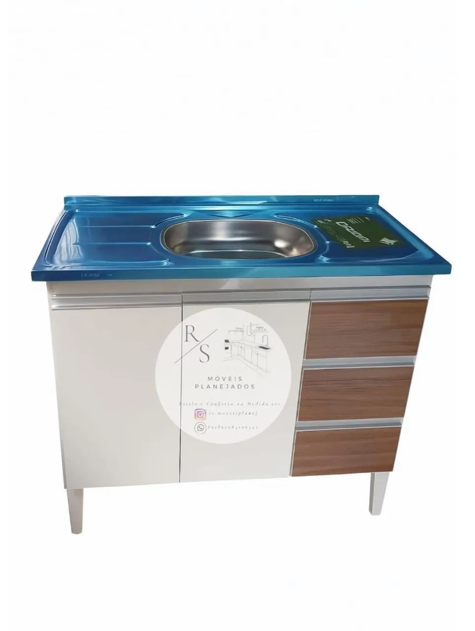 Balcão com pia inox 1m - Foto 2