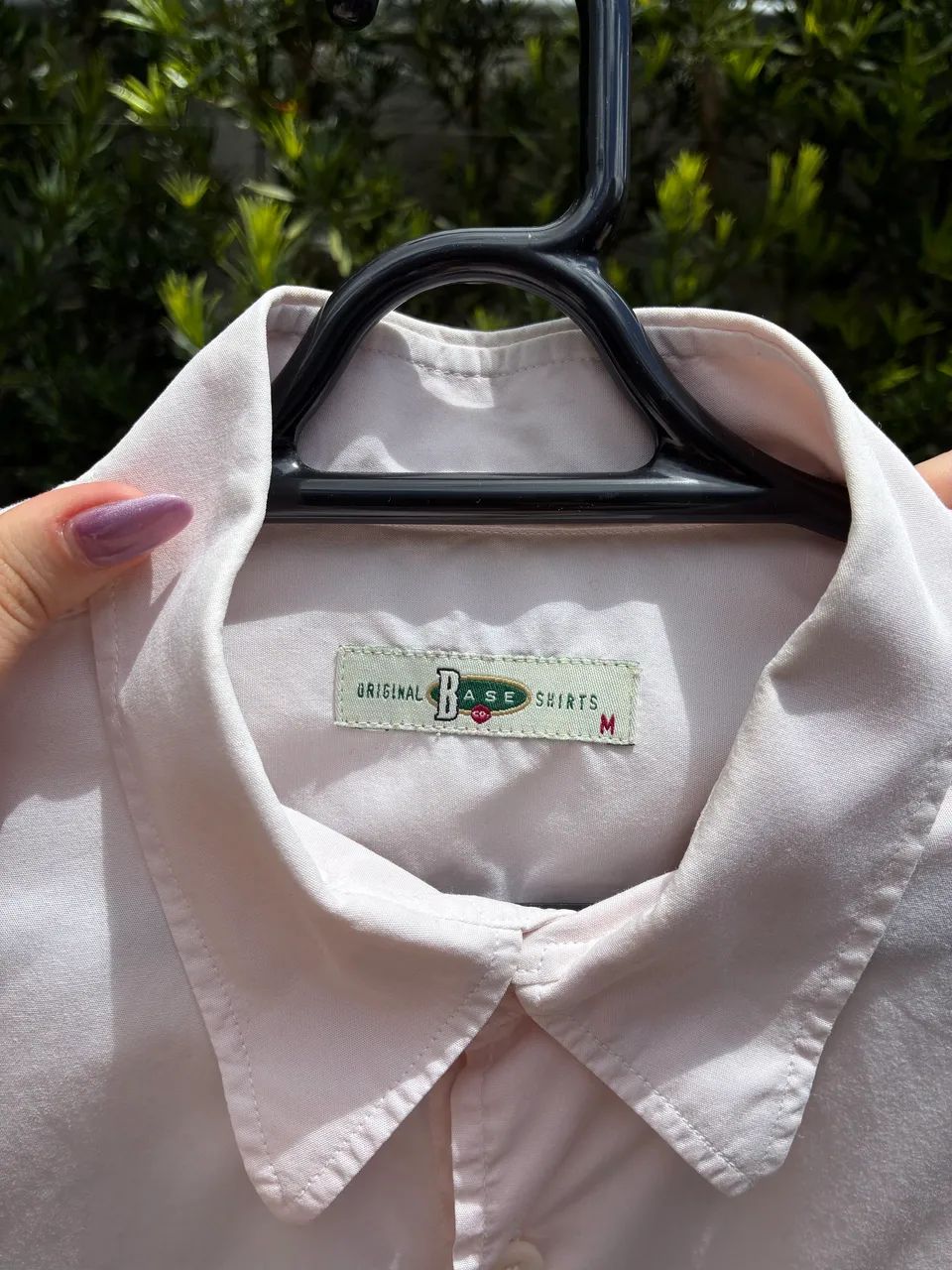 Camisa rosa claro masculina marca Base  - Foto 4
