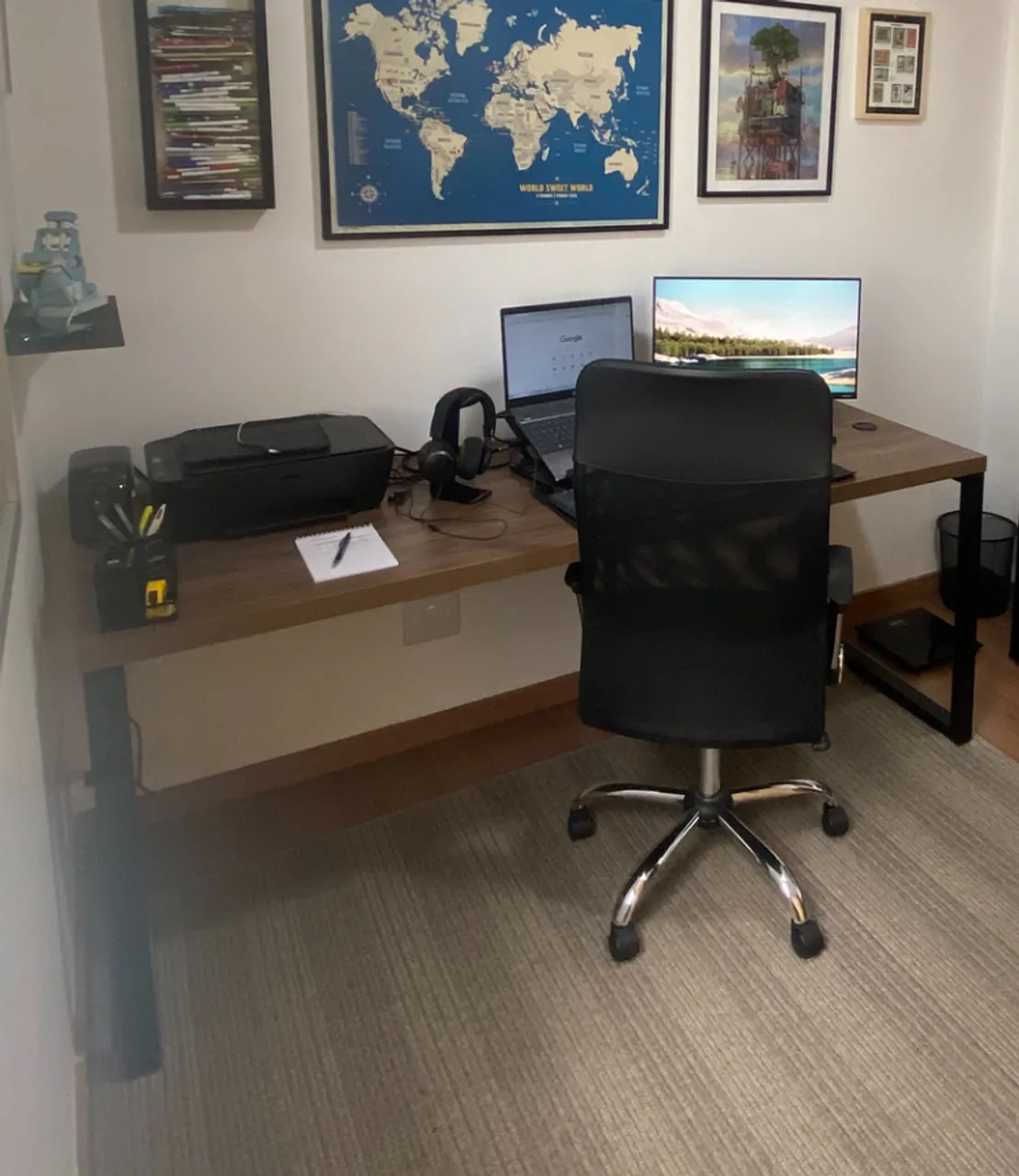 Mesa De Escritório 1,90m Carvalho