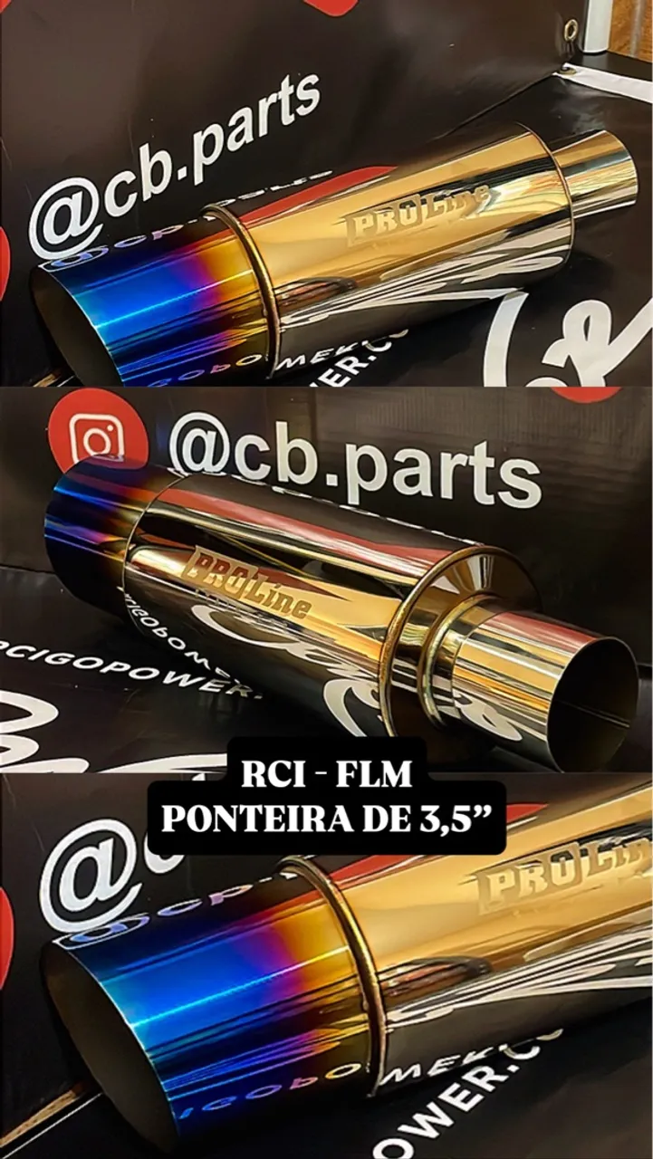 Ponteira de Escape RCI-FLM 3,5" - Tuning e Performance