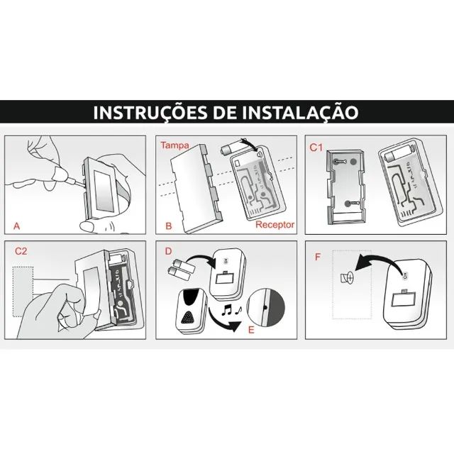 CAMPAINHA SEM FIO C/ CIRCUITO CODIFICADO 32 TOQUES DB004 P/ BATERIAS AAA - Foto 2