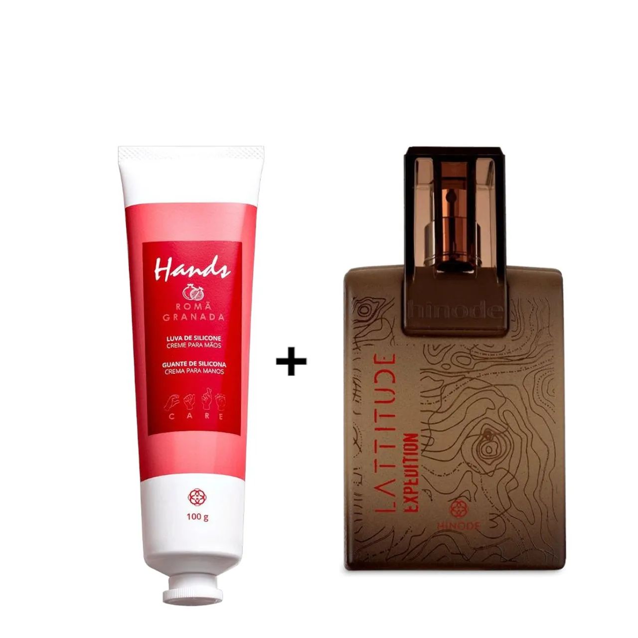 Kit perfume e luva de silicone para as mãos de romã 