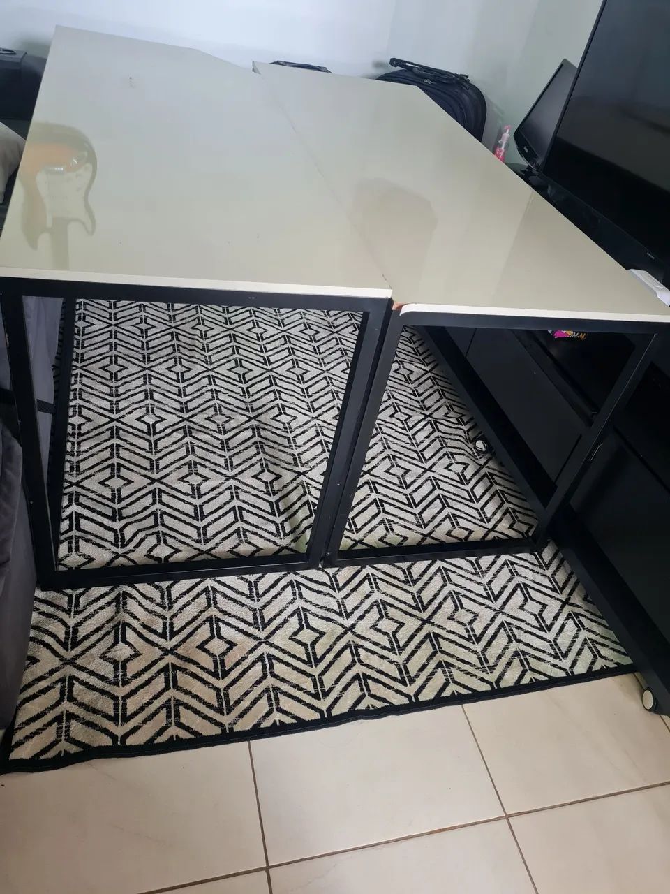 2 Mesas de escritorio estilo industrial 160x60 (metalon e mdf) - Foto 2