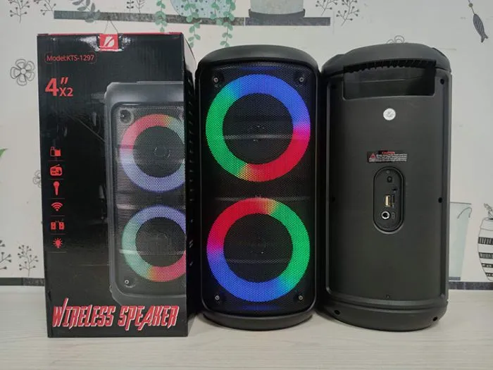 Caixa de Som Bluetooth 4x2 - Potente e com Iluminação LED