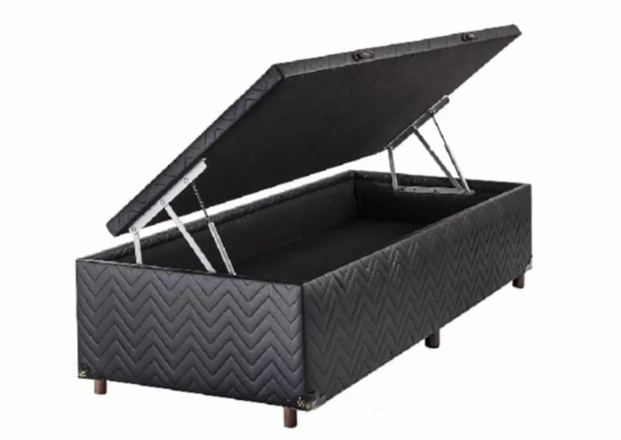 Cama box solteiro baú 