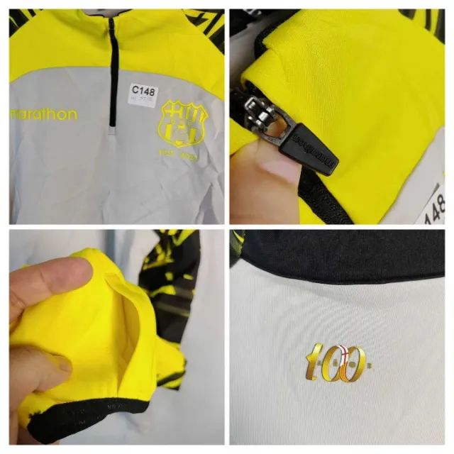 Jaqueta 1/2 Zíper Treino Barcelona Guayaquil Equador Oficial Marathon Raridade - Foto 3
