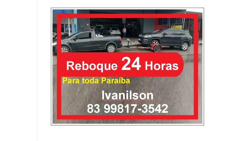 REBOQUE 24HR PARA TODA PARAÍBA.