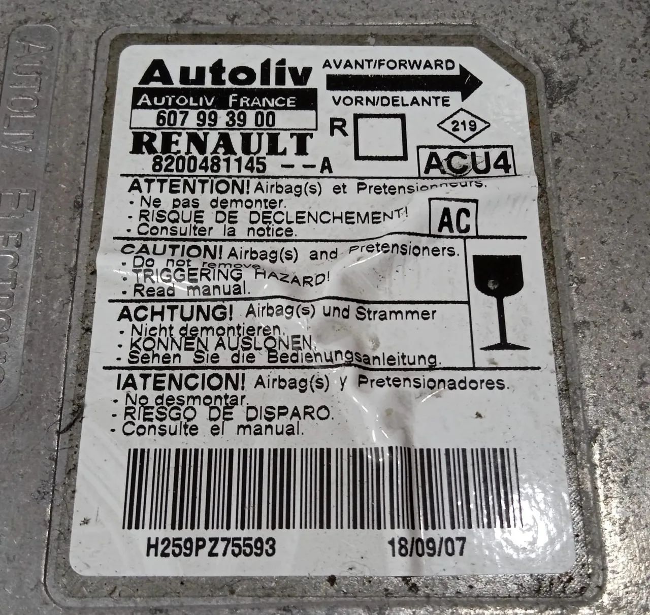 Módulo Airbag Grand Scenic 2008 - 2012 / *5     - Foto 2