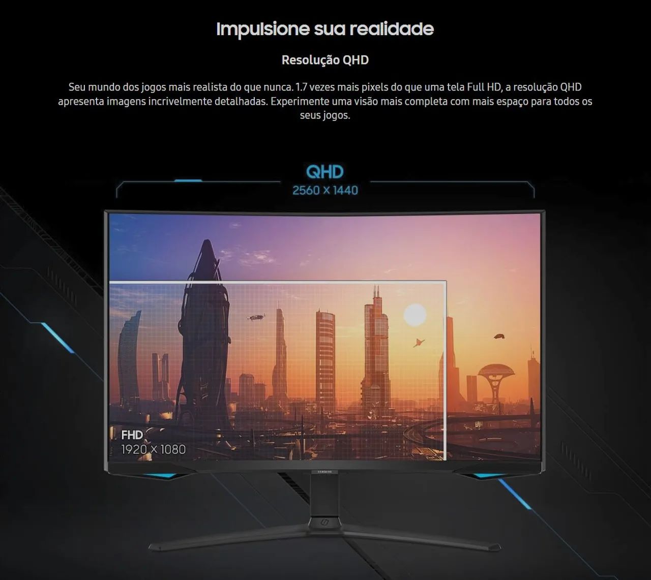 Samsung Odyssey G6 Monitor Gamer 240hz, 1ms, 27p, 1440p (2k), função Smart com Controle - Foto 2