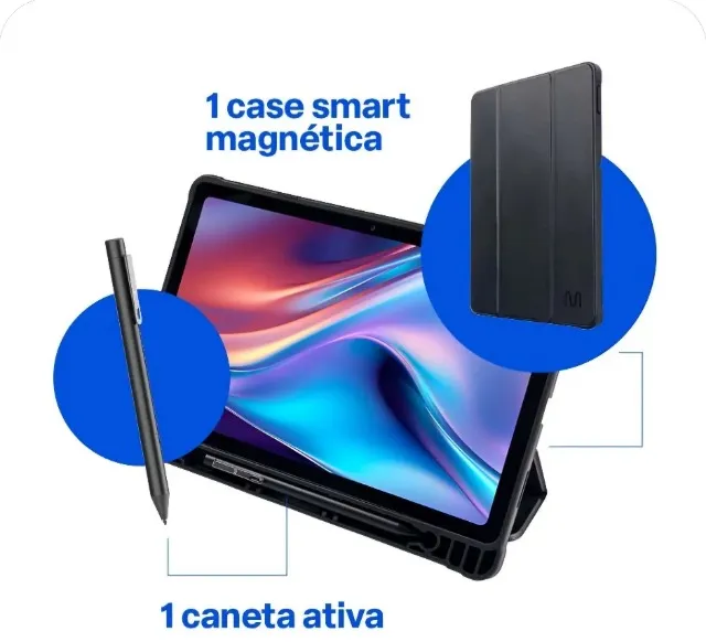 Tablet M11 4G Tela 10.4? FHD 8GB RAM + 128GB com caneta Multi Android 13 NB430