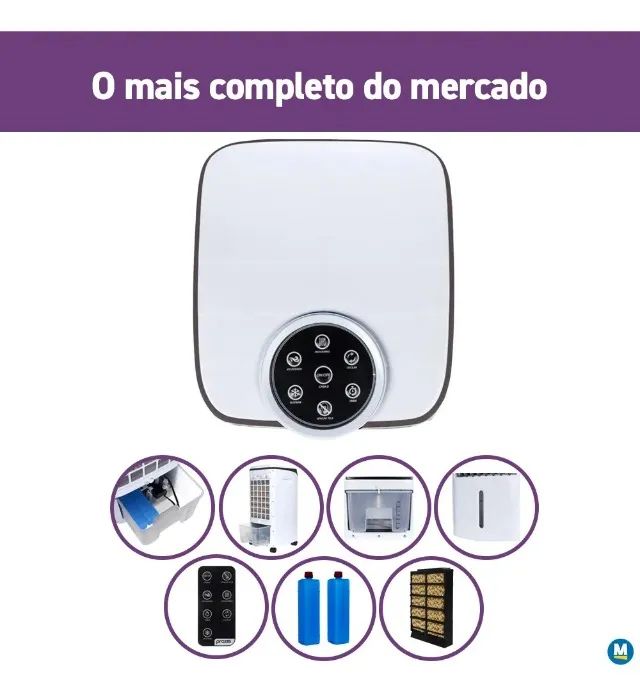 Climatizador De Ar Portátil 4 Em 1 Painel Digital Timer 4 L - Foto 4