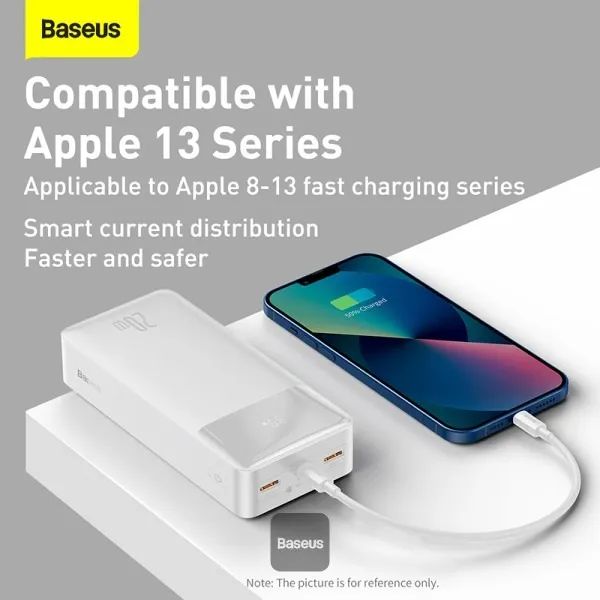 Baseus 30000mah 20w Display Digital Carga Rápida Cor Branco - Foto 2