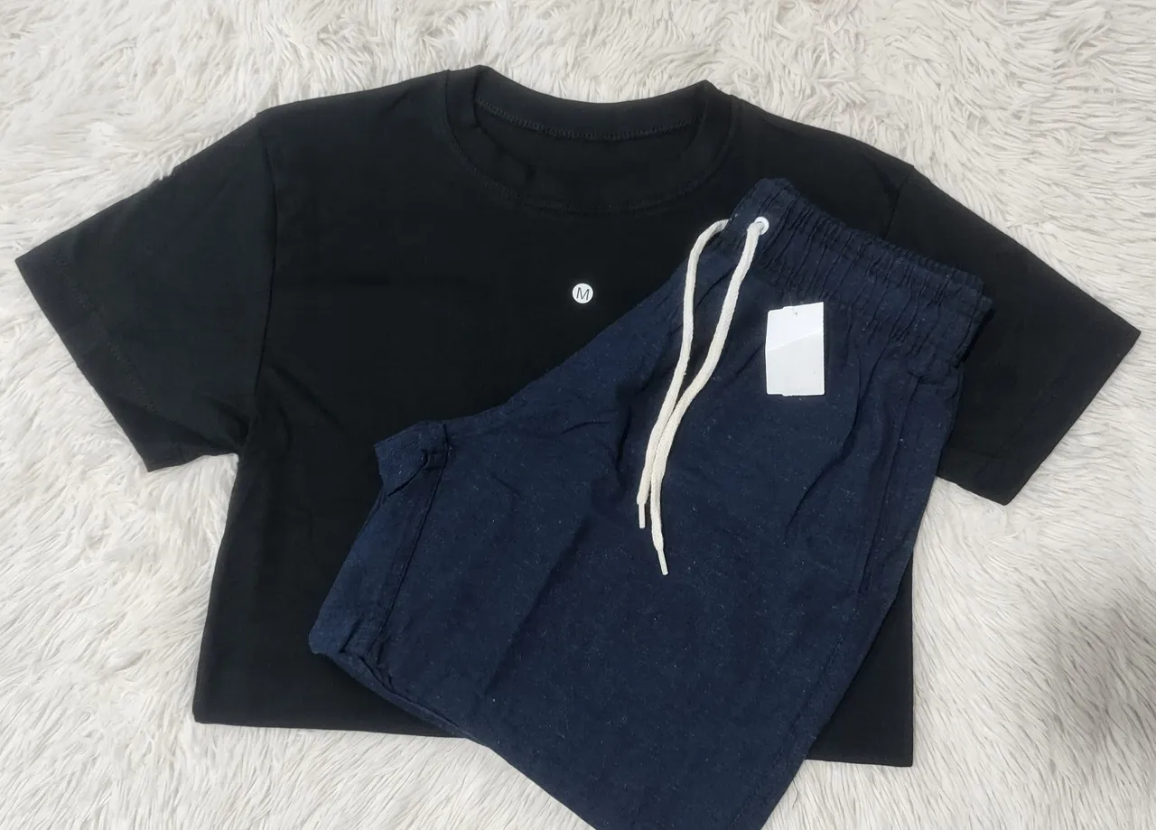 Kit Camisa Canelada e Shorts Linho M