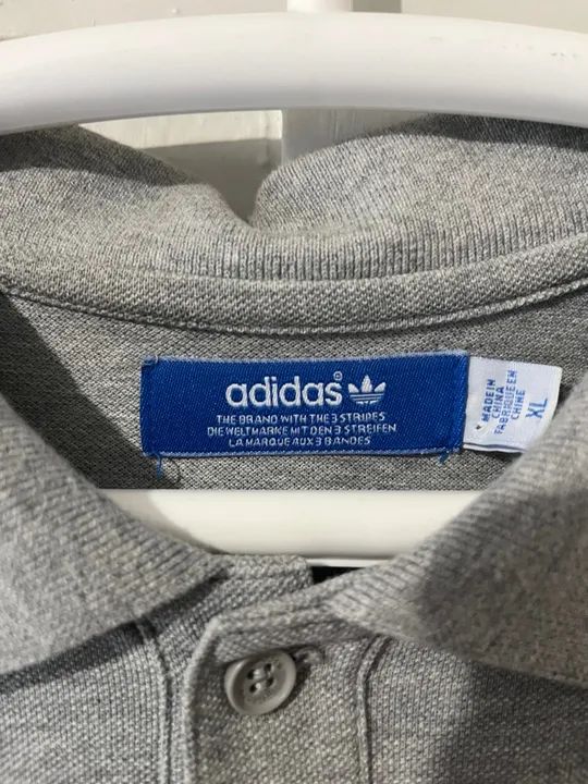 Polo Adidas Pique cinza  - Foto 4
