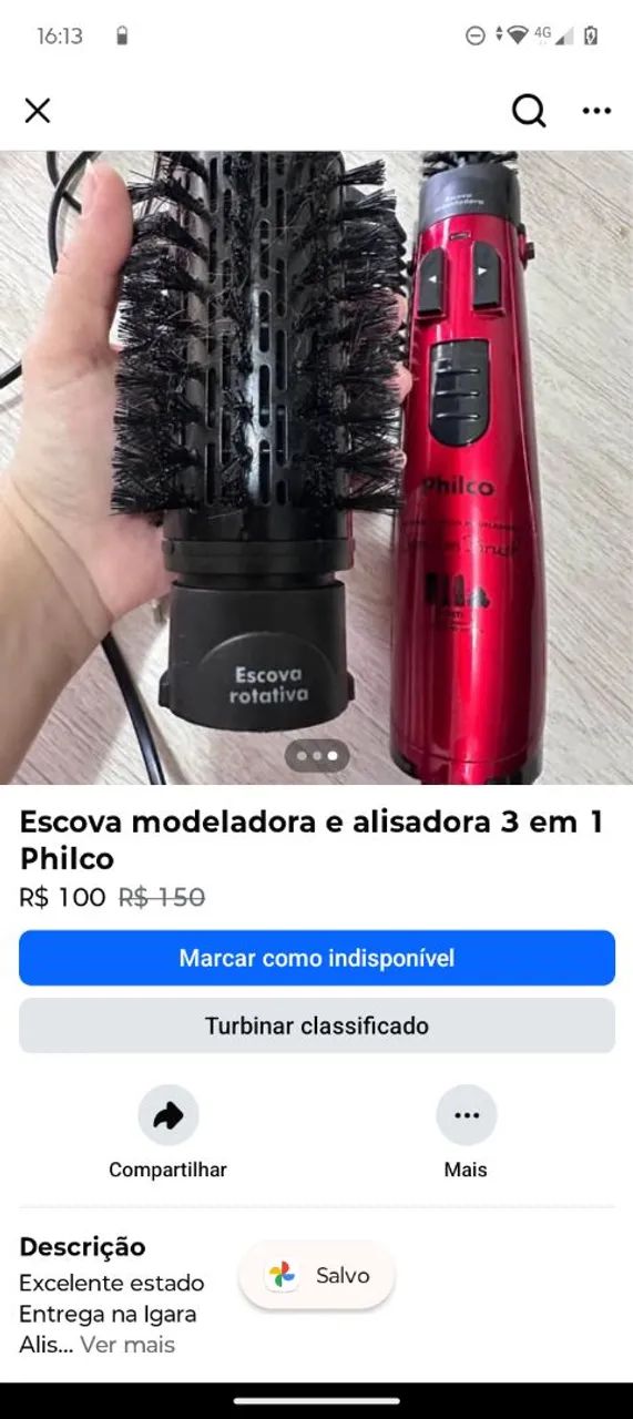 Escova Modeladora e Alisadora Philco 3 em 1 - Foto 2