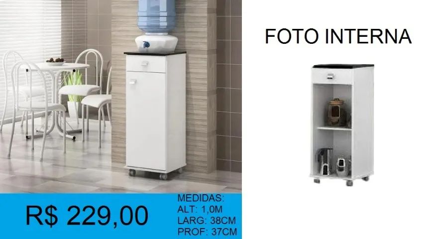 Balcão com rodinhas - a pronta entrega 