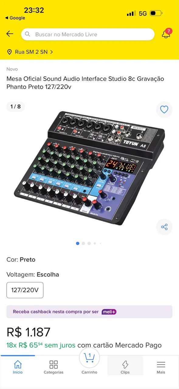 Mesa de som