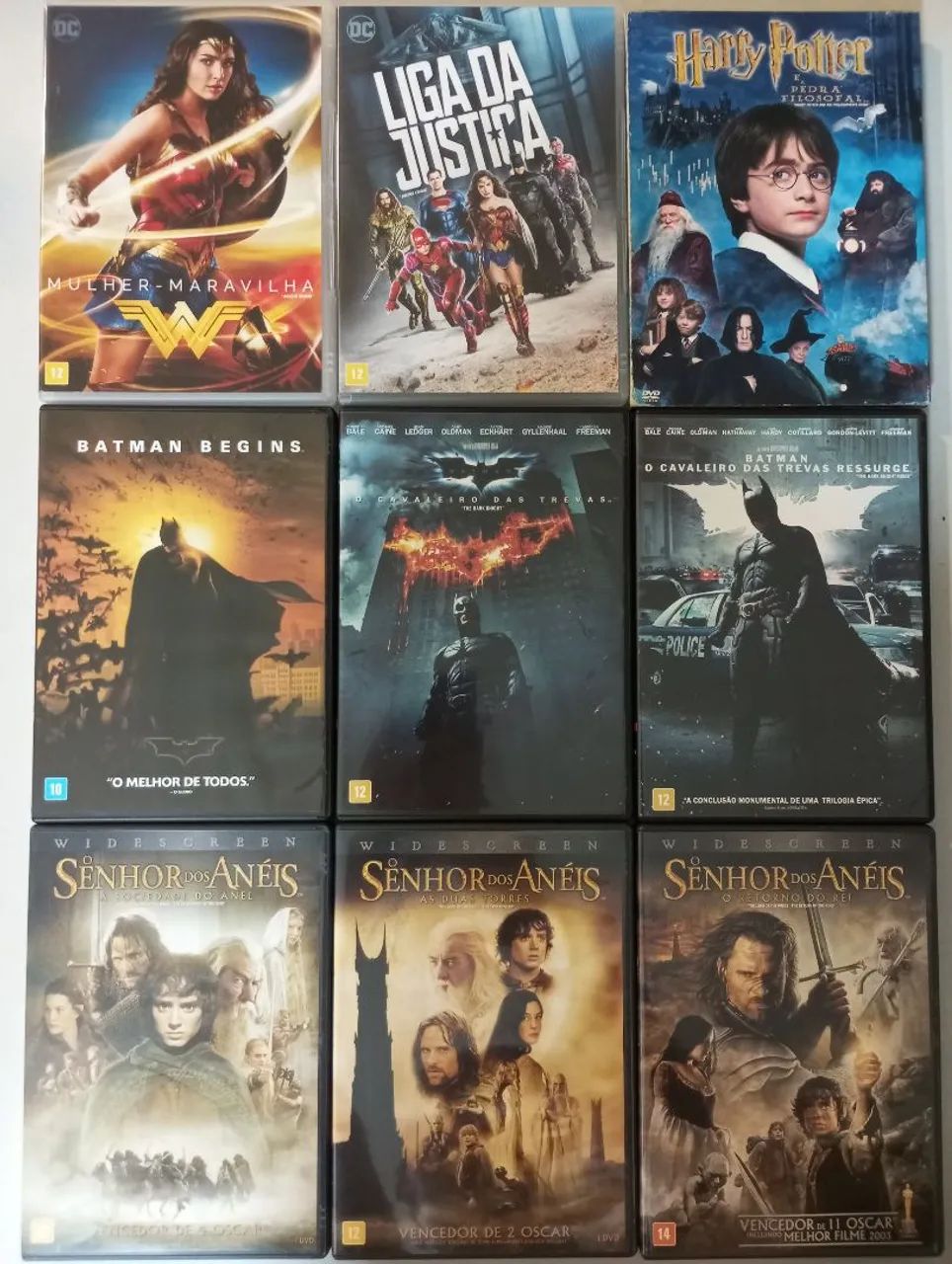 Lote de DVDs originais