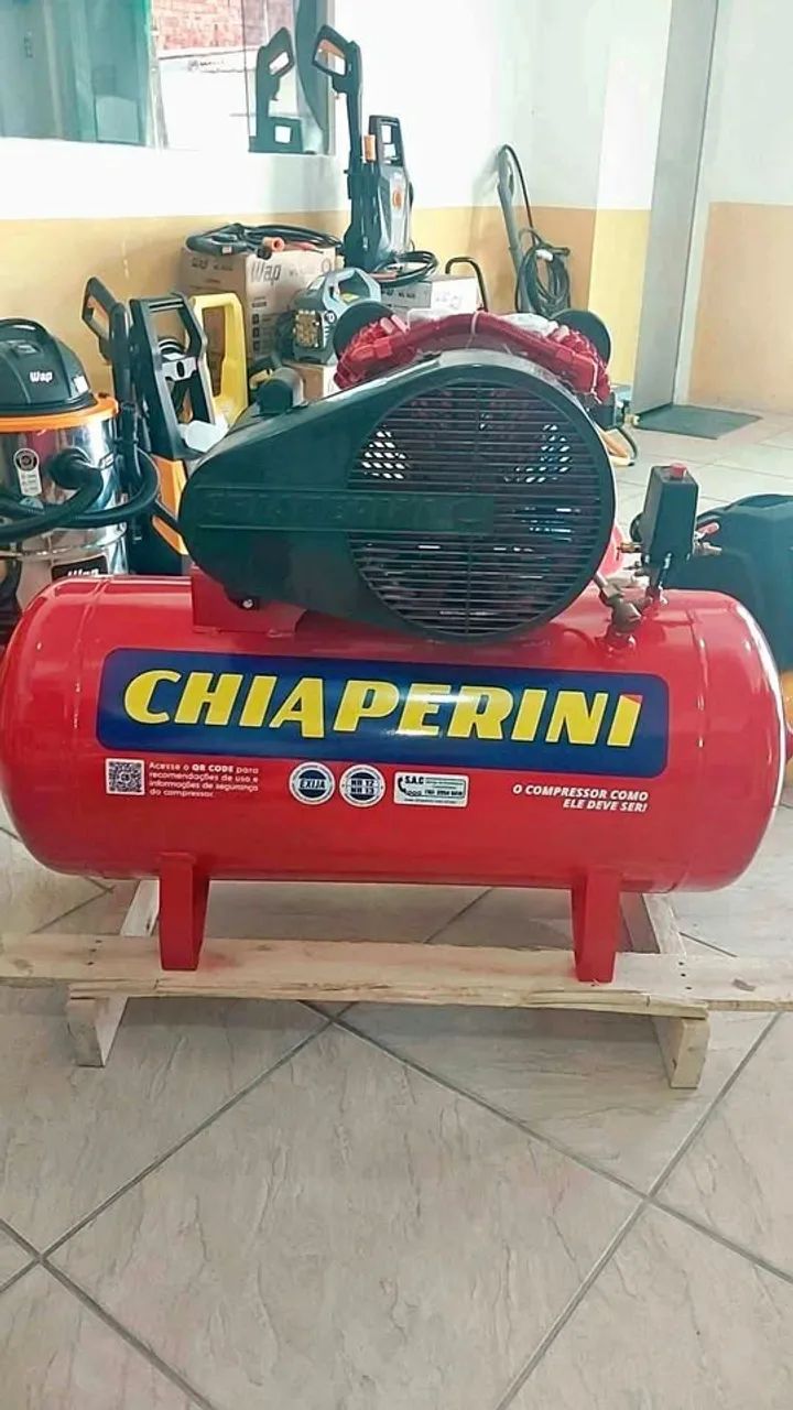Compressor de ar 110 Litros Profissional 140psi e 10 pés - Chiaperini Red (Loja/Novo) - Foto 6