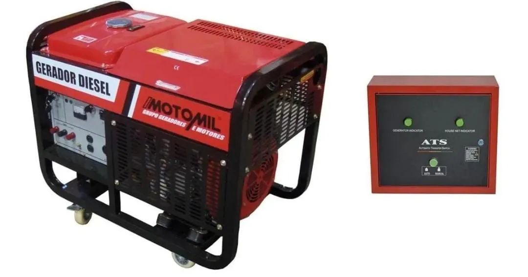 Gerador de Energia Diesel Motomil MDG-12E 12 KVA Monofásico 110/220V - Foto 3