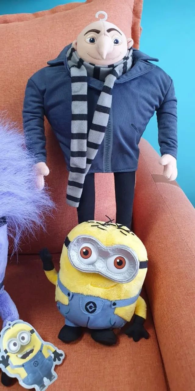 4 bonecos Minions, Gru e Minion do Mal importados EUA - Foto 3