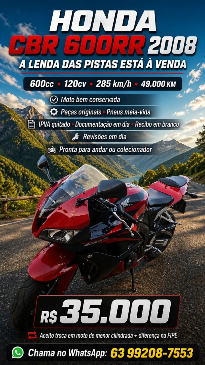 CBR 600RR 2008 - conservada 