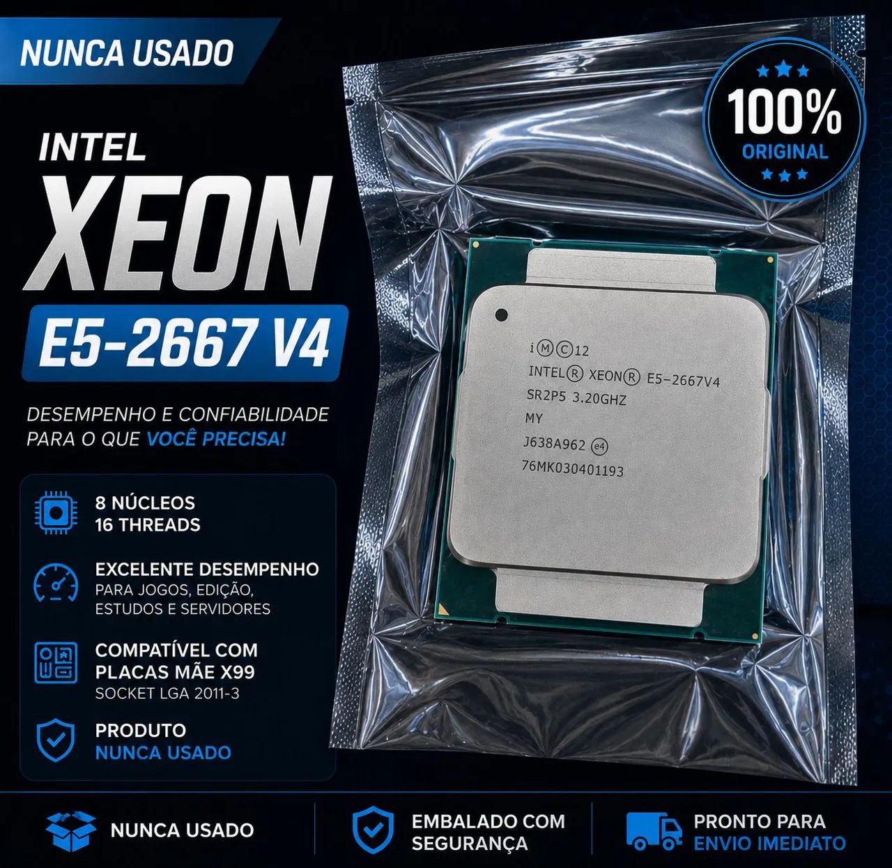 Processador 2667 V4 o bruto, o melhor para jogos 