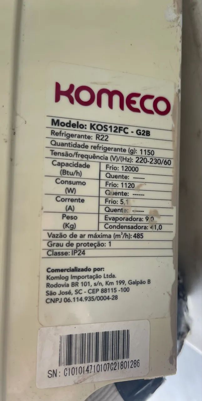 Ar Condicionado Split KOMECO Convencional 12000BTU - Foto 2