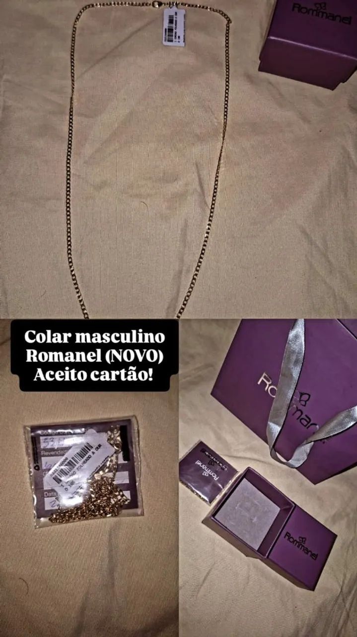 Colar Rommanel masculino NOVO
