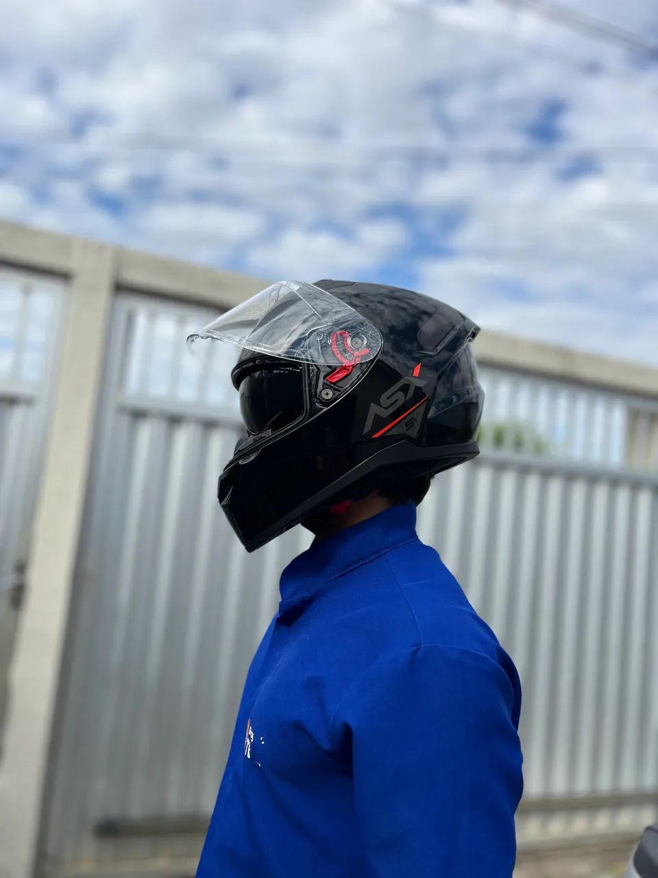 Capacete ASX tam58 C/ÓCULOS - Foto 4