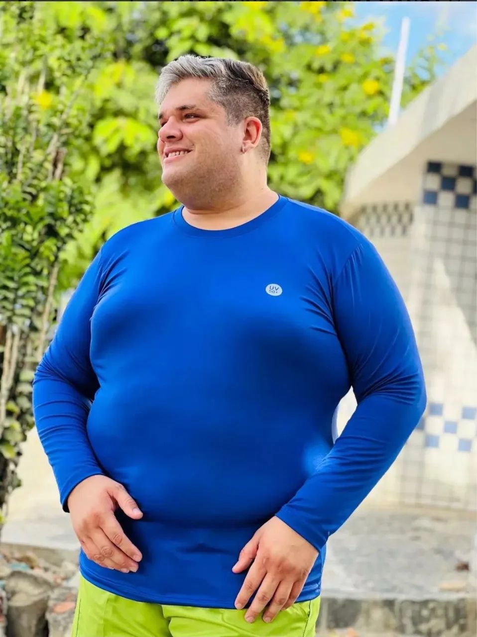 Camisa UV plus size 