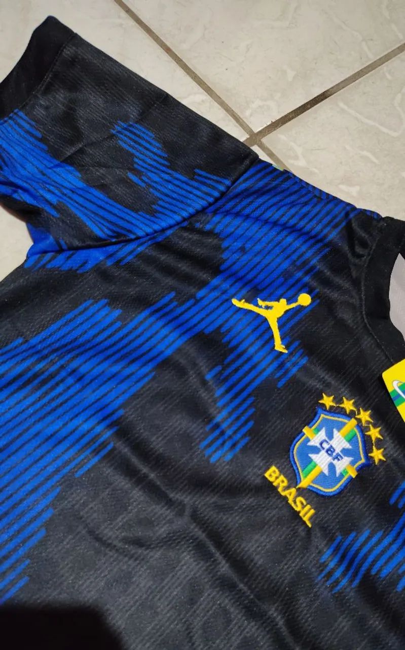 Nova camisa do Brasil azul P, M, G e GG - Foto 4
