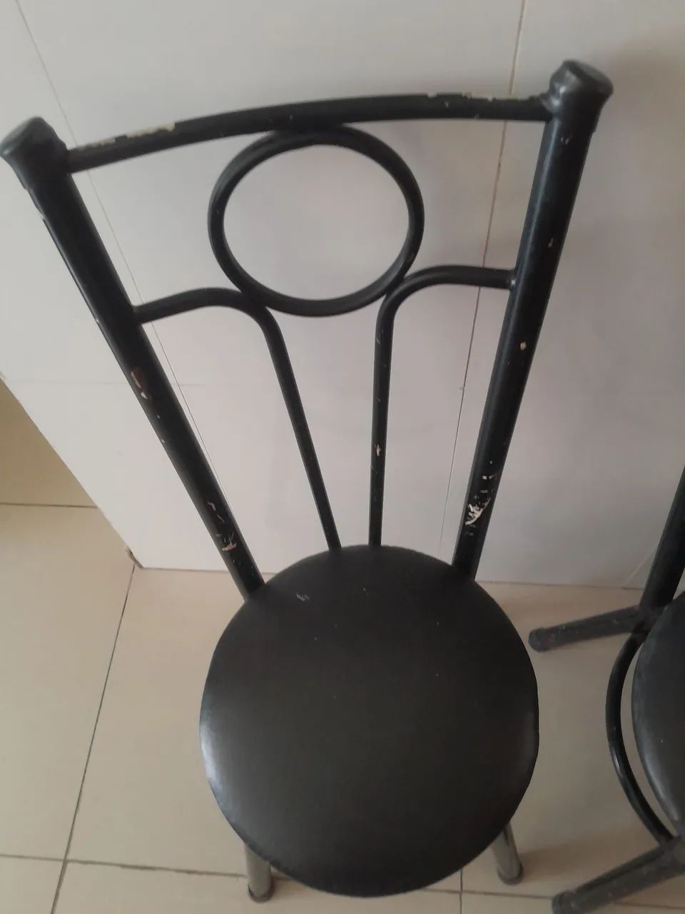 Cadeiras de ferro acolchoadas de mesa  - Foto 4