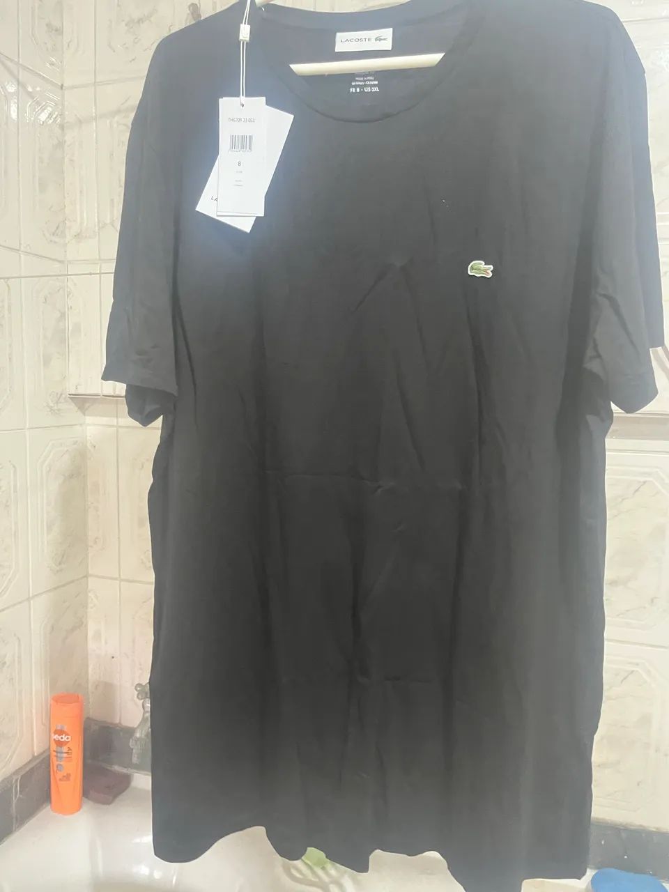 Camisa Lacoste preta original tamanho 8
