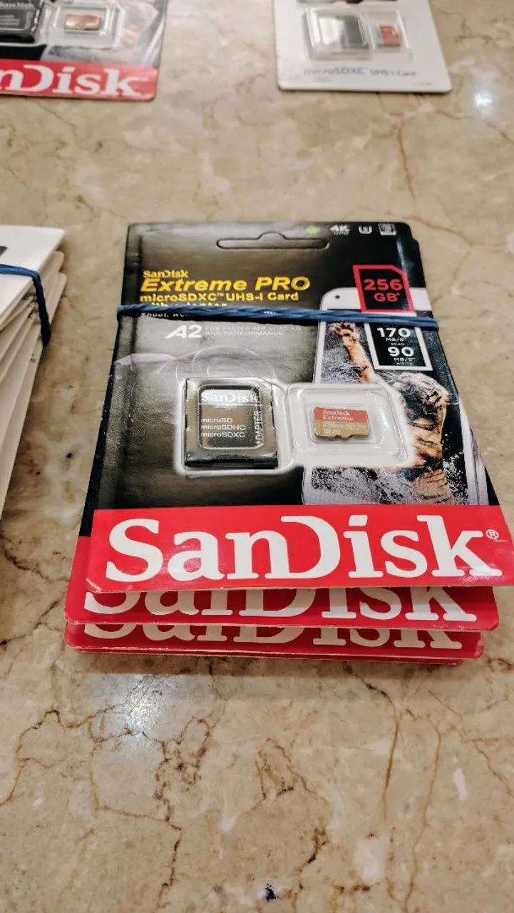 Memórias SanDisk Pro 256G  e EVO Plus 128G - Foto 3