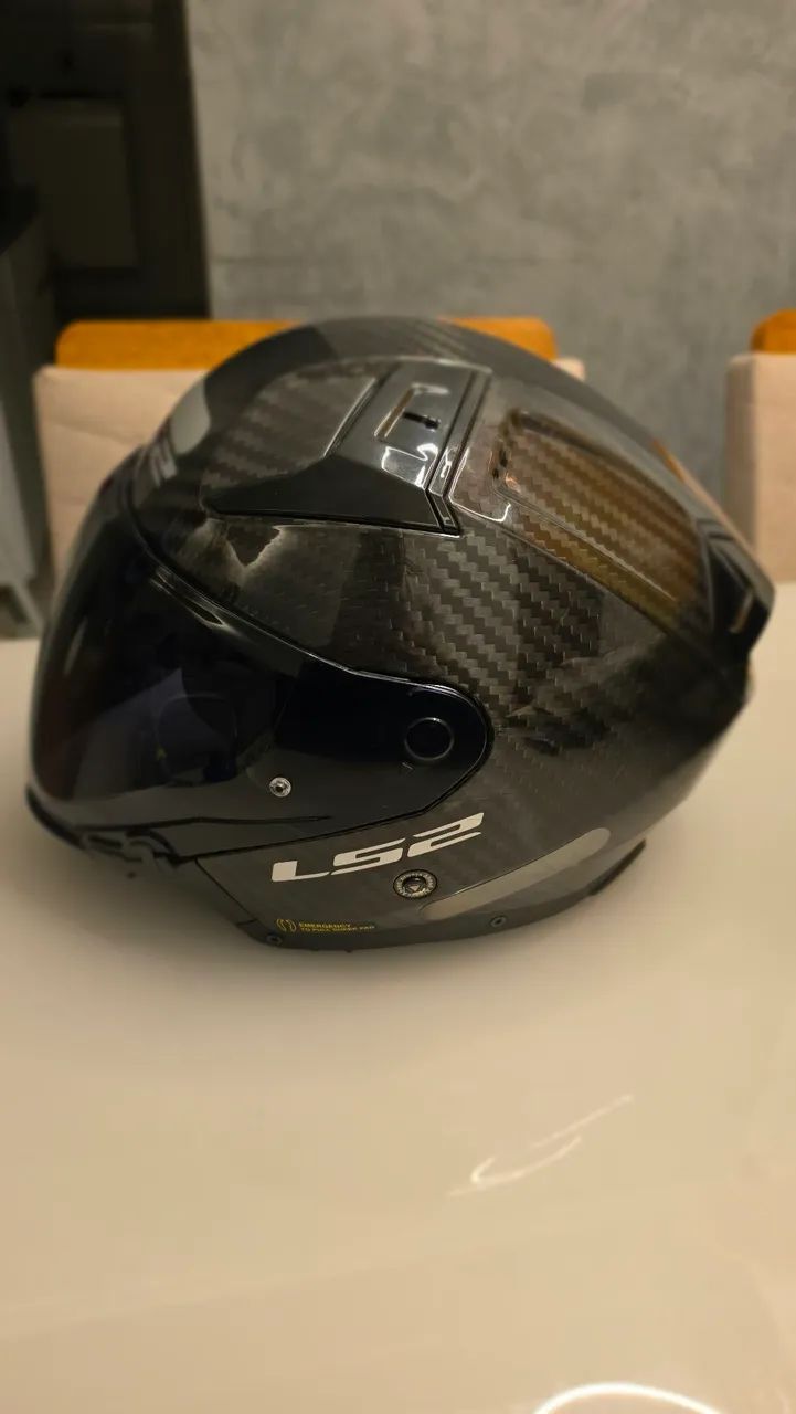 PROMOÇÃO Capacete LS2 Infinity II Solid Carbon - Foto 3
